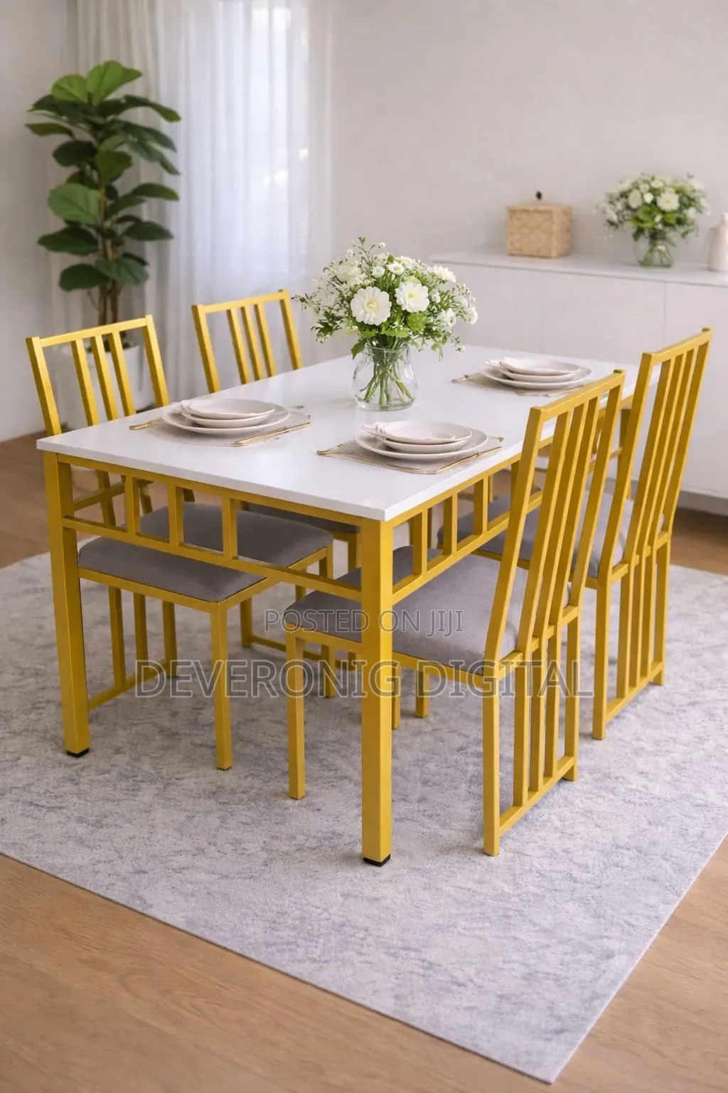 Lex 4-Seater Dining Table Set Modern and Trendy Dining Table