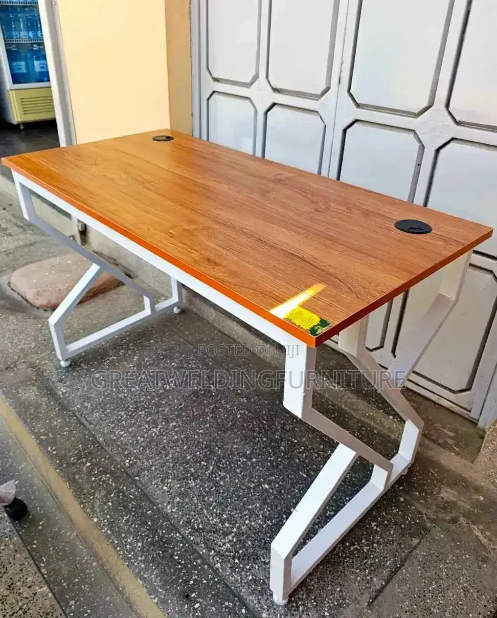 Office Desk Flame Metallic