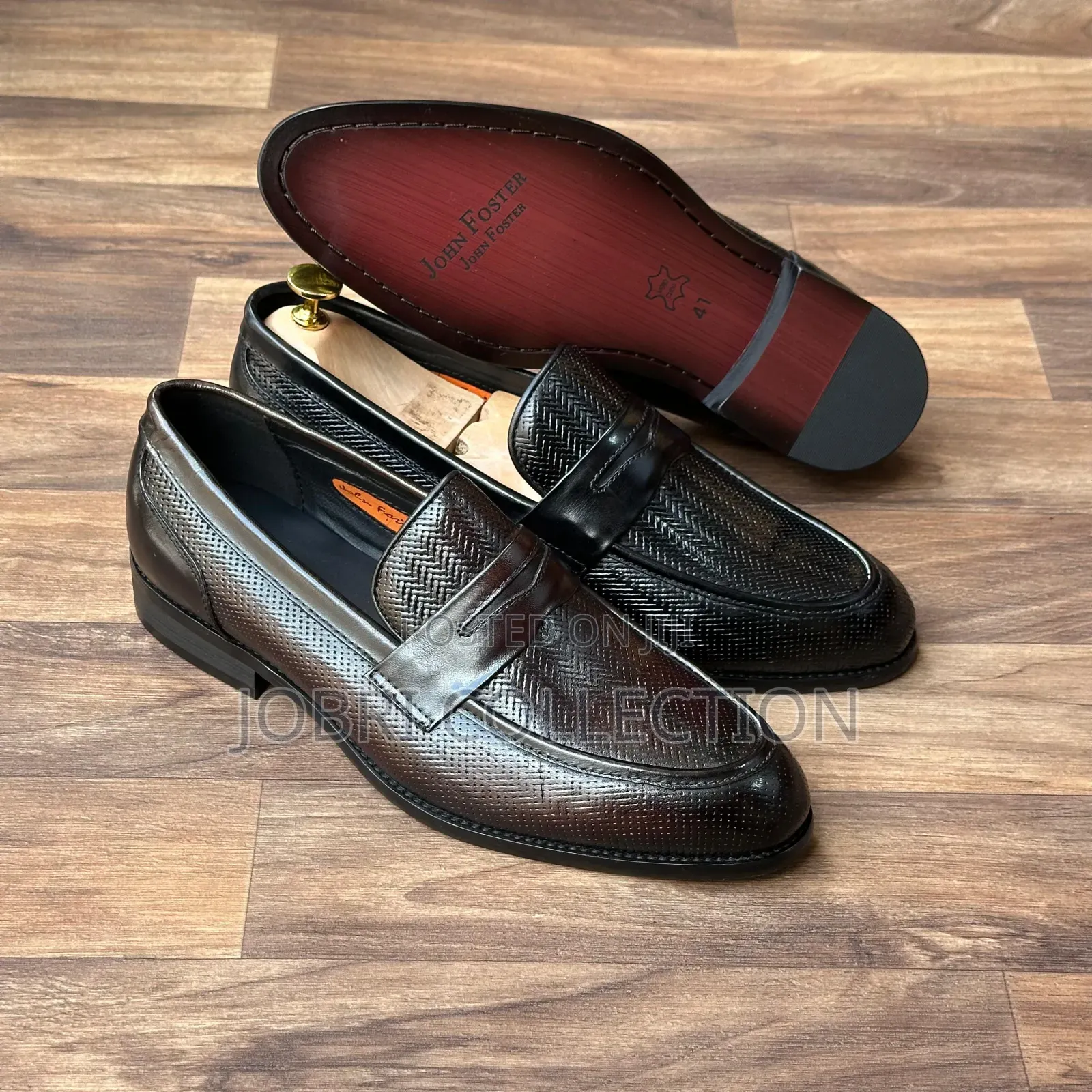 Authentic Leather John Foster Official Slip Ons