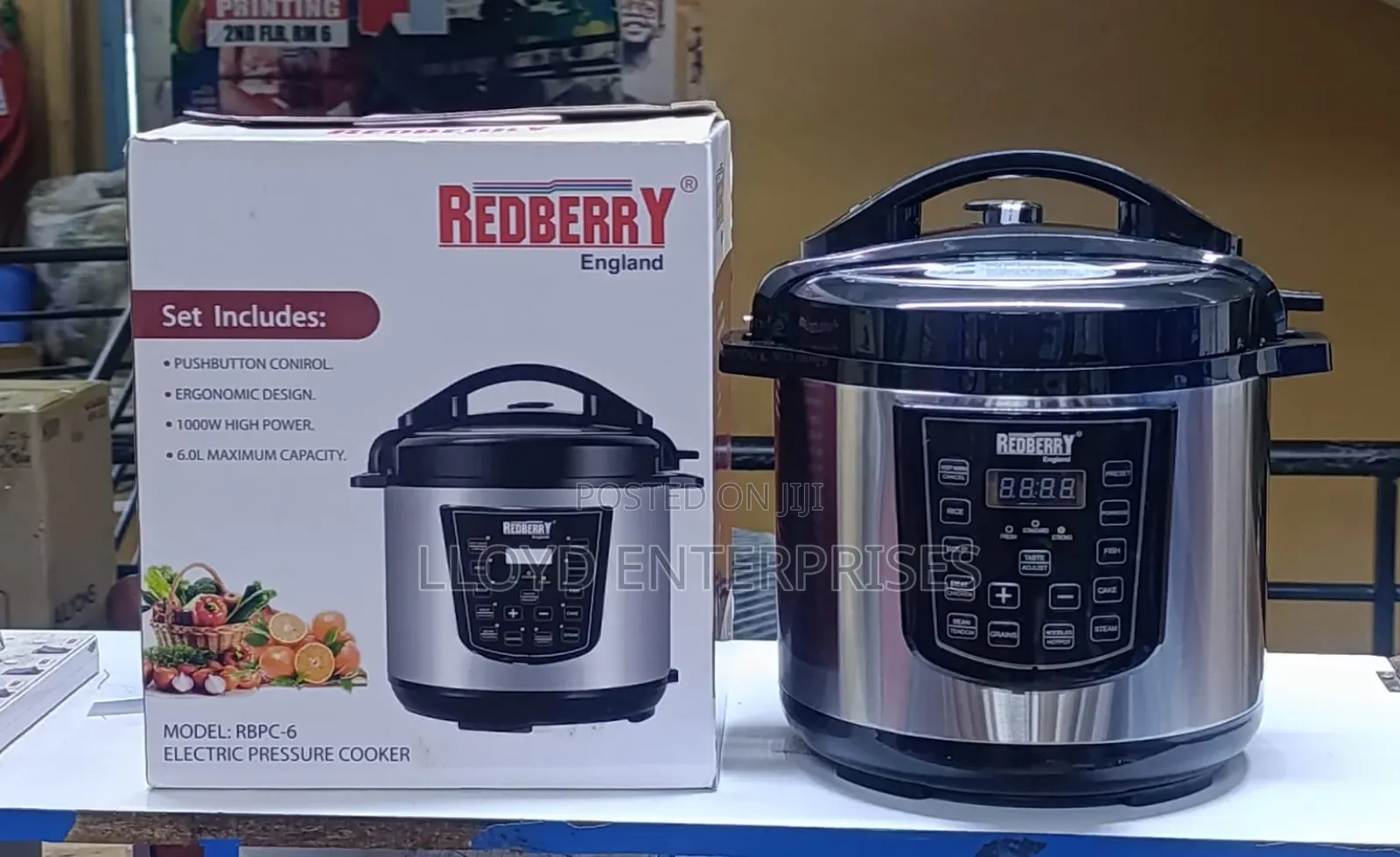 Redberry 6litres Electric Pressure Cooker