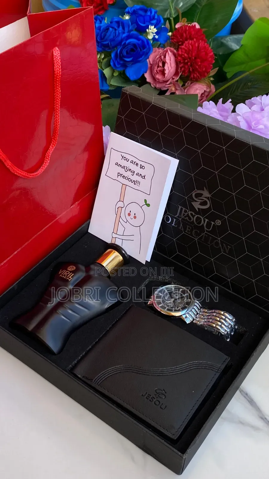 Mens Watch X Perfume X Wallet Gift Set