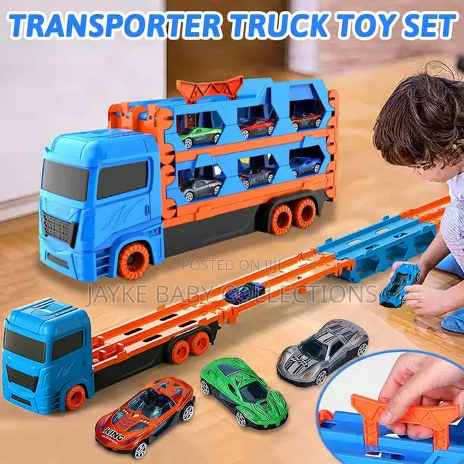 Foldable Truck Racing Track Toy – Fun Storage Play Set