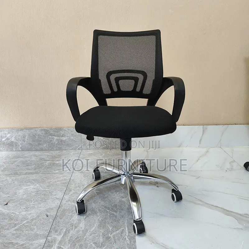 Office Chairs; Clerical Fabric Padded Curved Mesh Backrest Seat