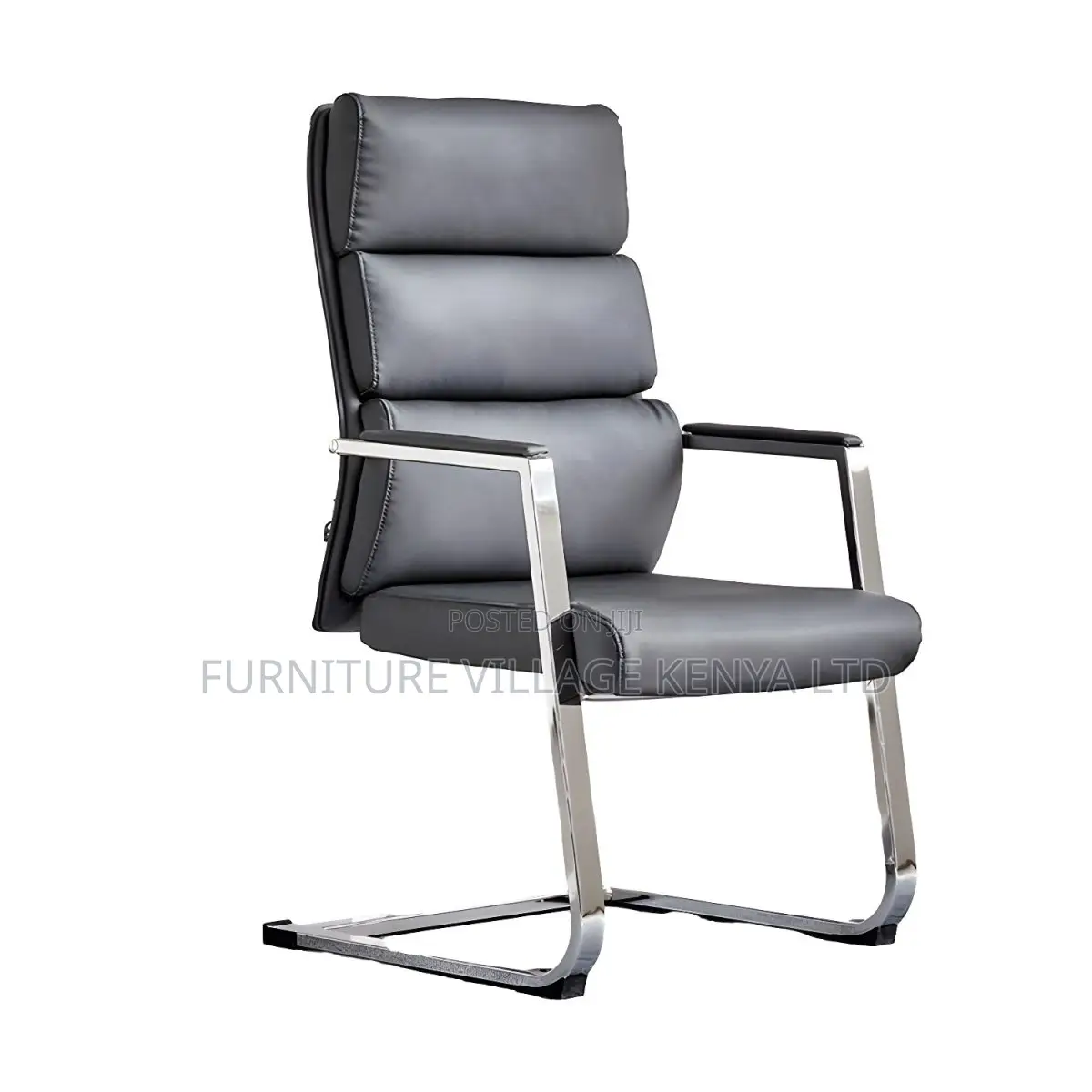 Office Chair; Modern Office Task Chair With Leather Back