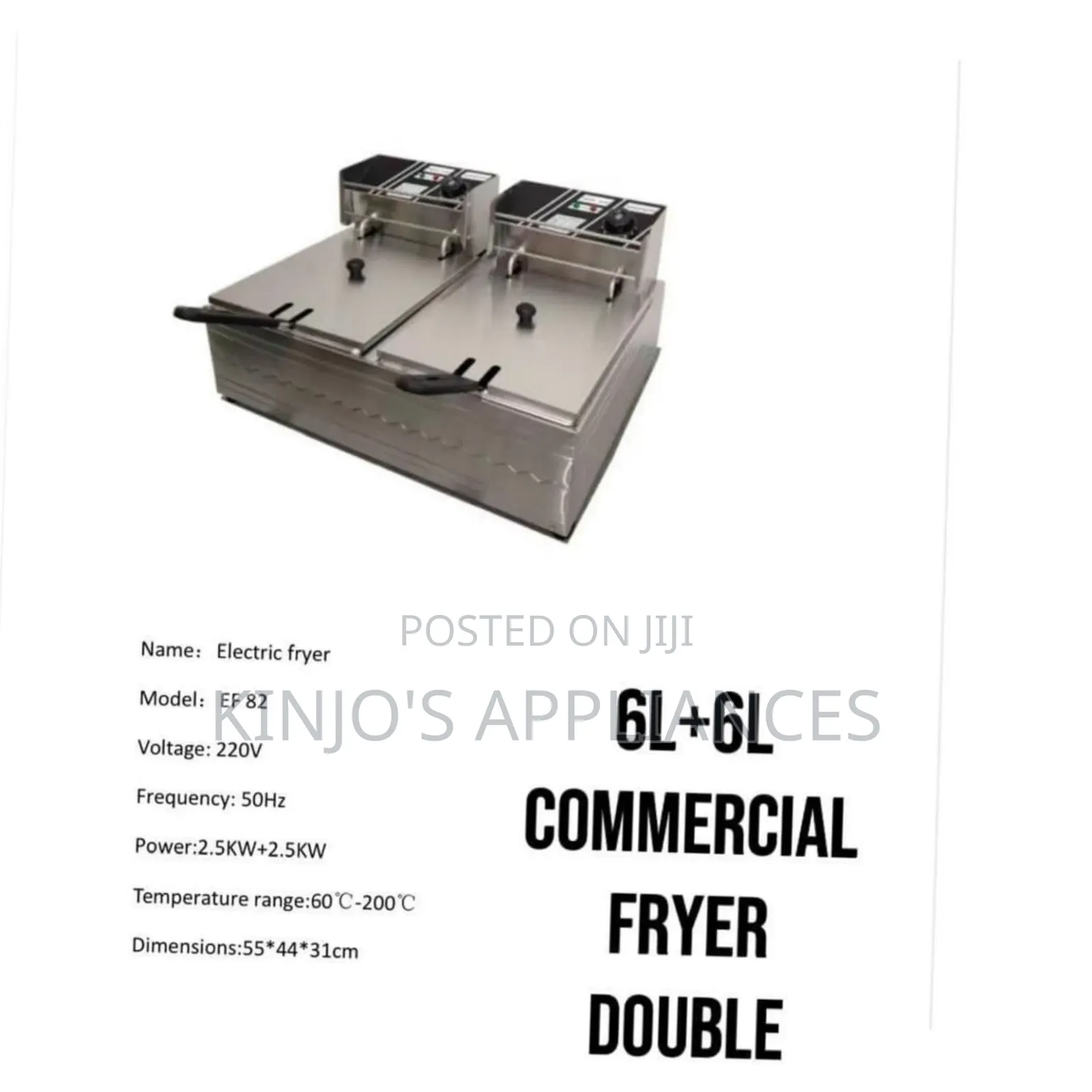 Premier 6+6litres Commercial Double Fryer