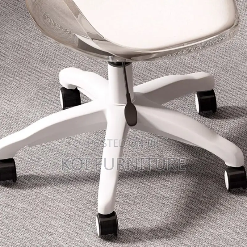 Dining Chairs; Clear Acrtlic Bacrest Eames Padded Chair