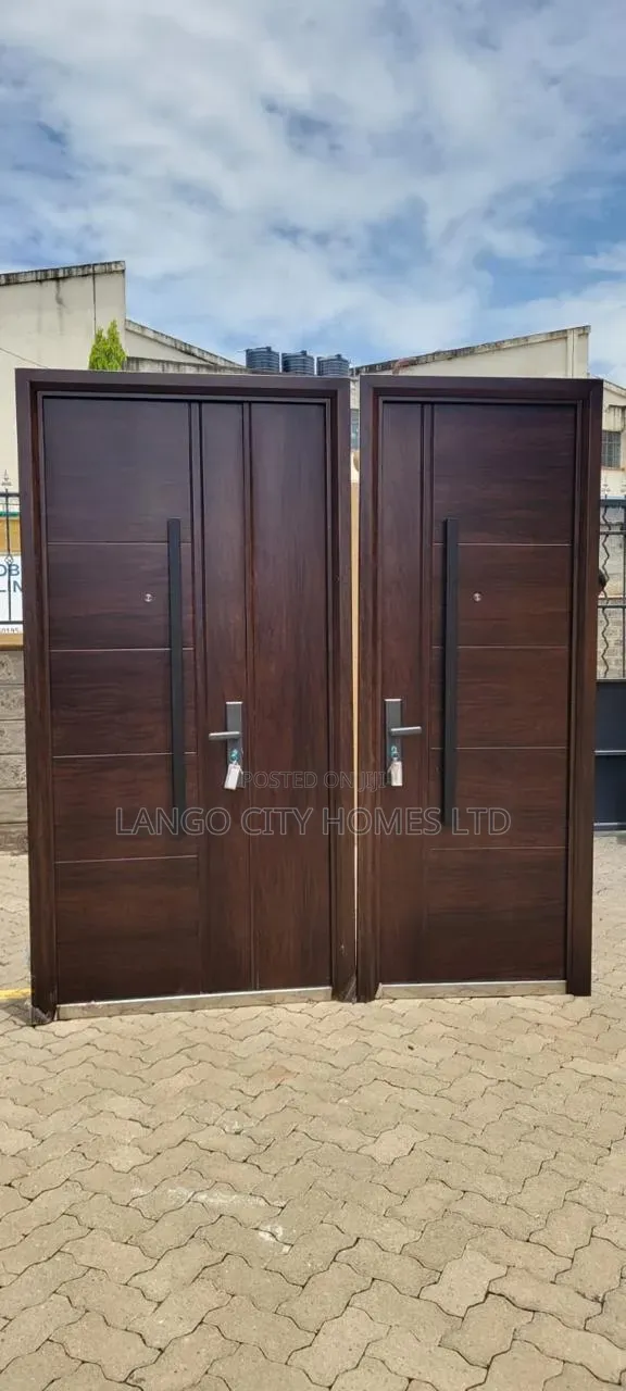 Brown Woodlook Steel Door 2100mm Height