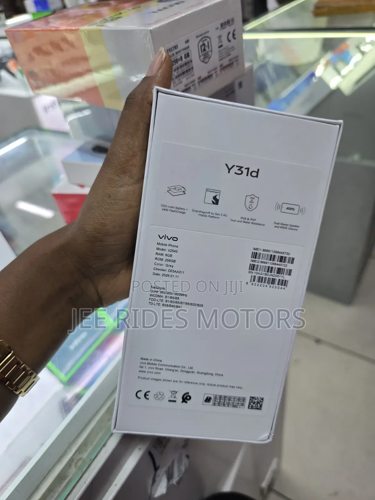 New Vivo Y31 256 GB Gray