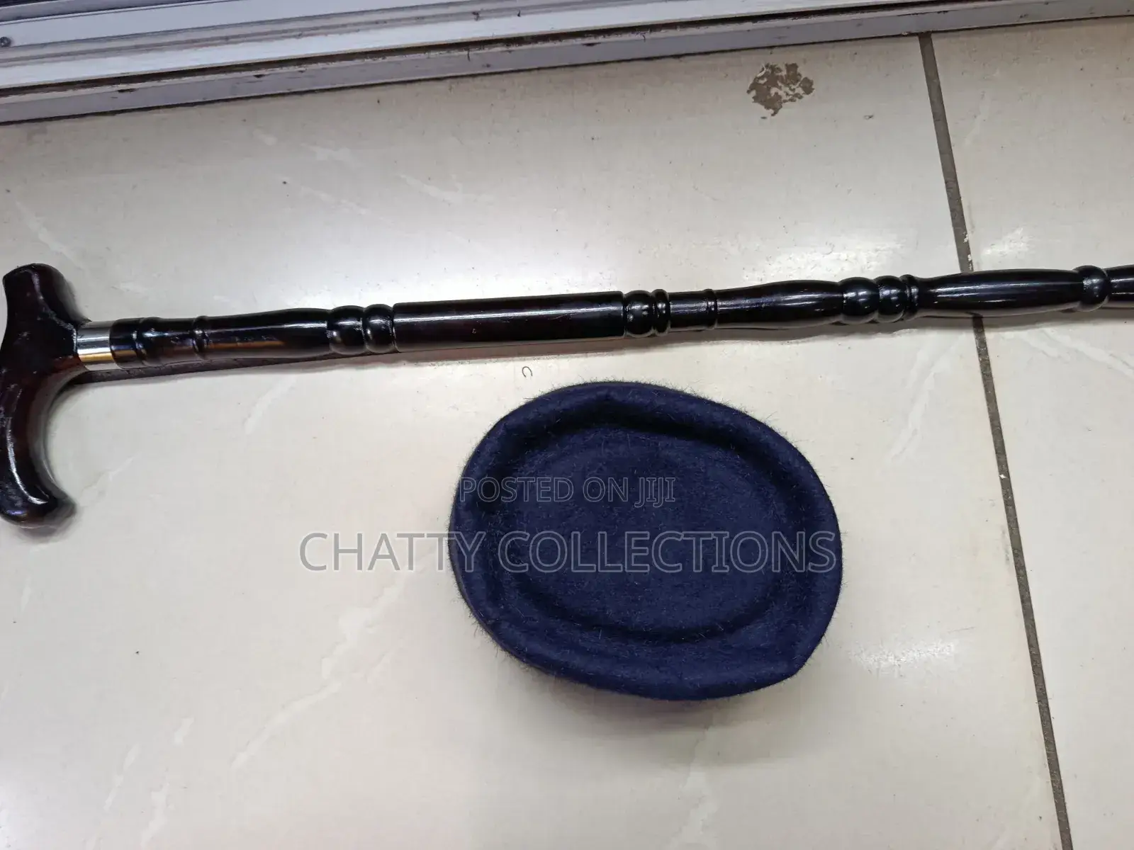 Navy Blue Men Oga Hats With Walking Stick