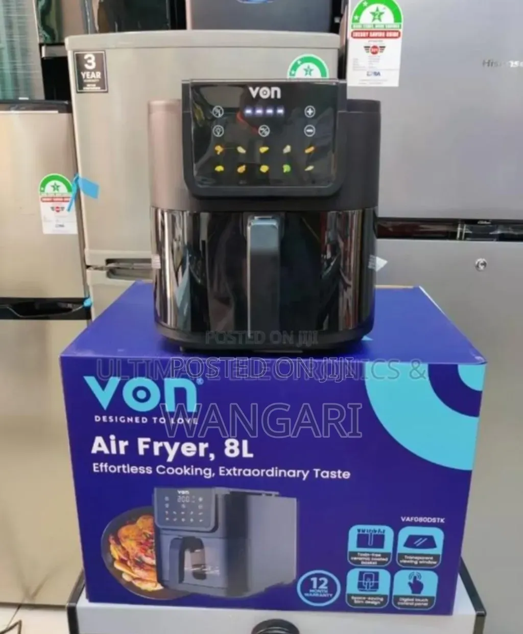 Extra Large Capacity Von 8l Air Fryer