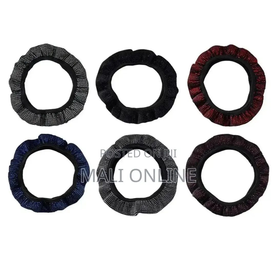 Crystal Studded Steering Wheel Cover Sparkling Anti-Slip Stretch Fit