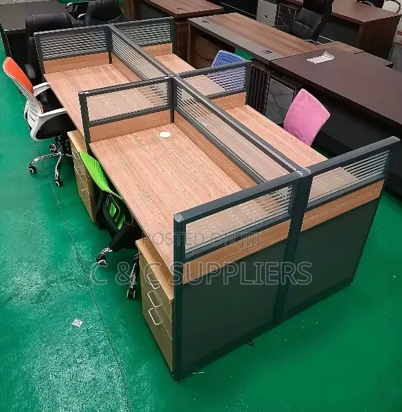 4-Way Office Workstation (With Drawers)