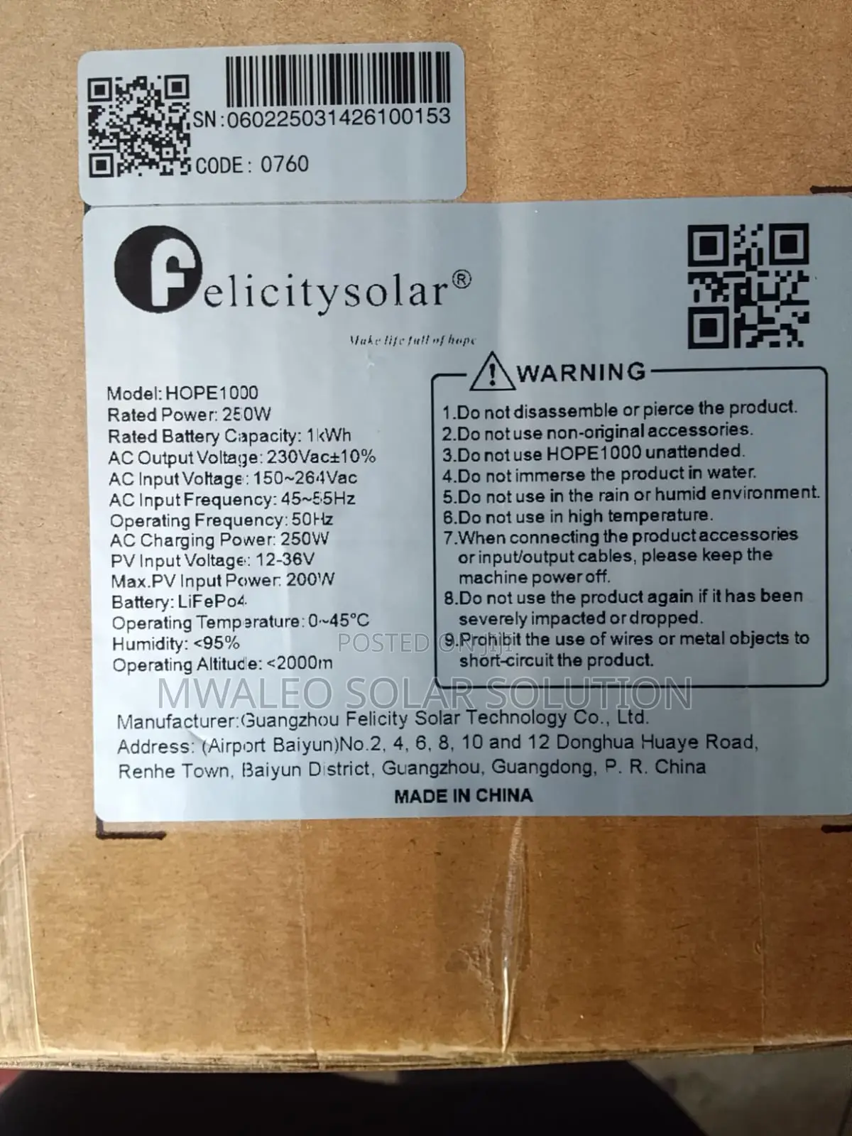1kw Felicity Power Station