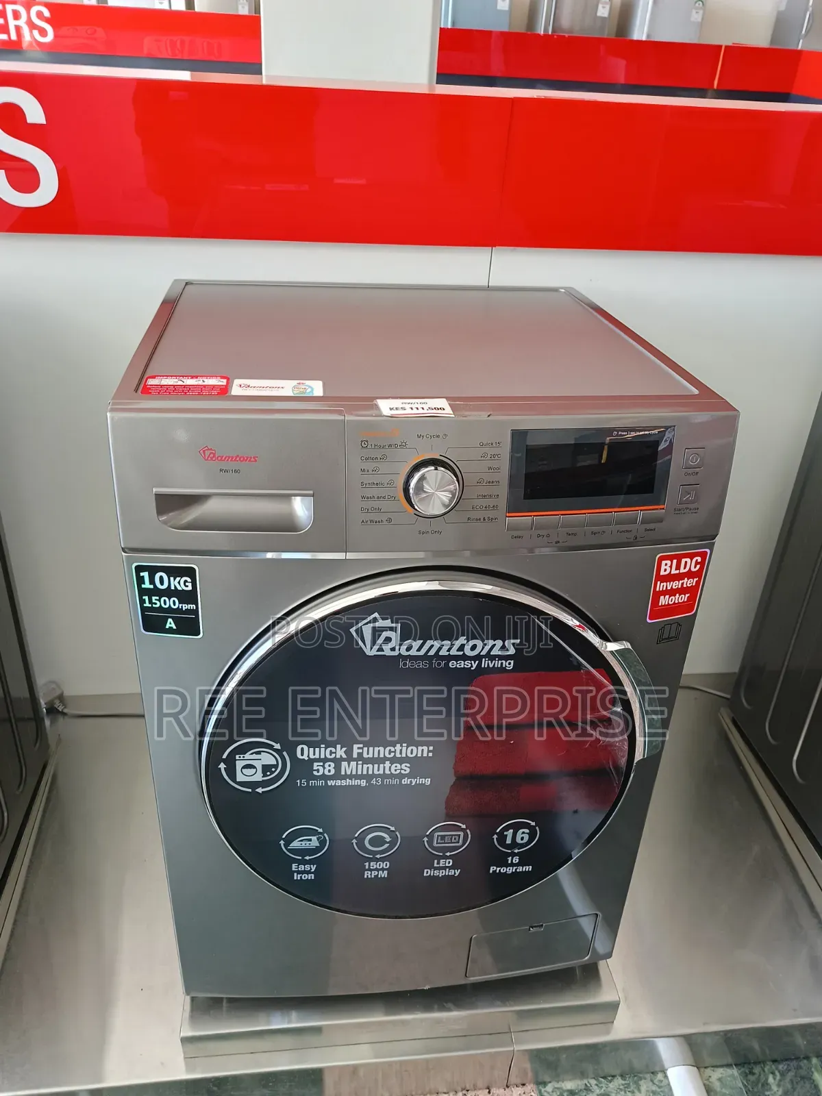 Ramtons Rw/154- 7kg Front Load Washing Machine (1yr Wrty)