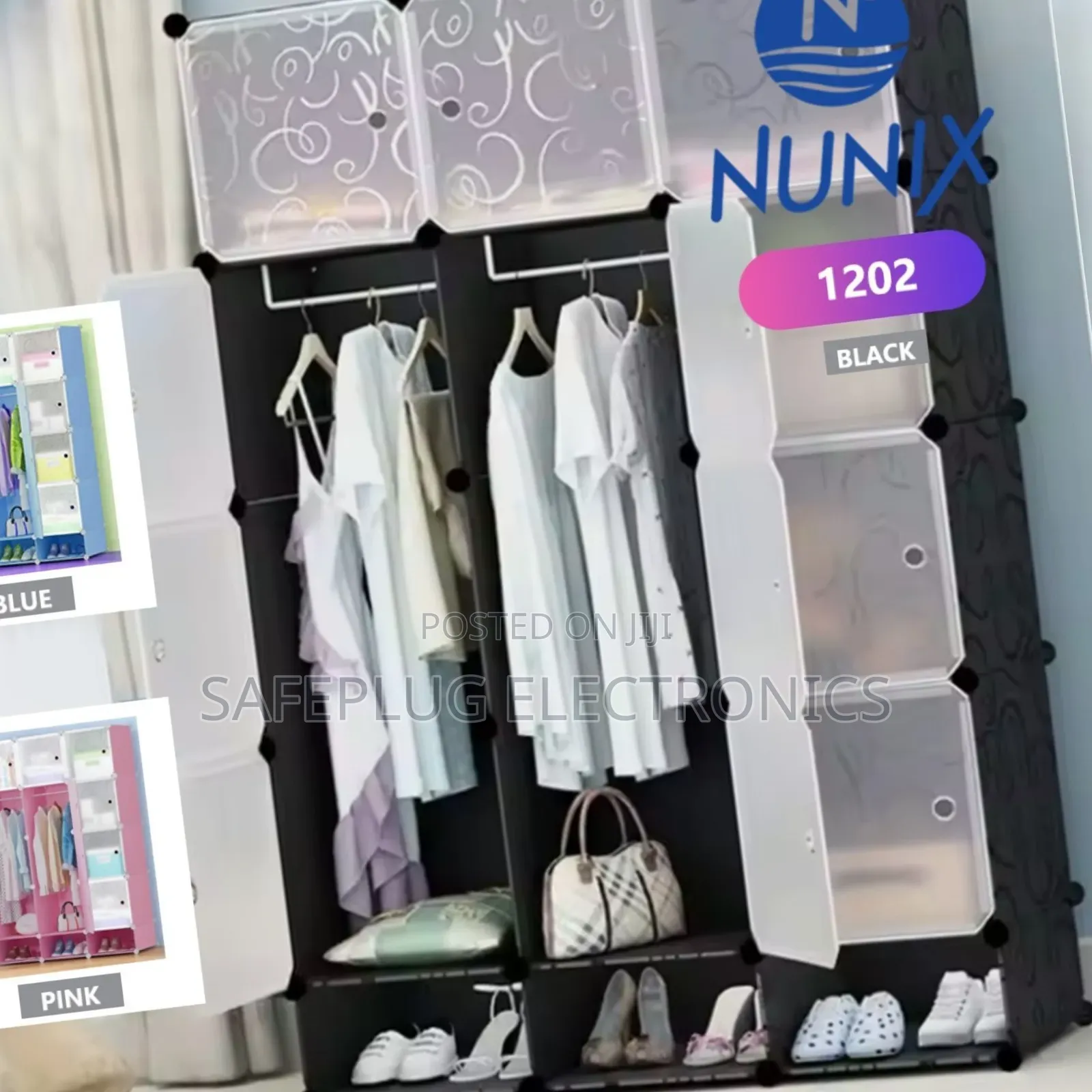 3 Column Portable Wardrobe – Spacious Plastic Closet Organizer