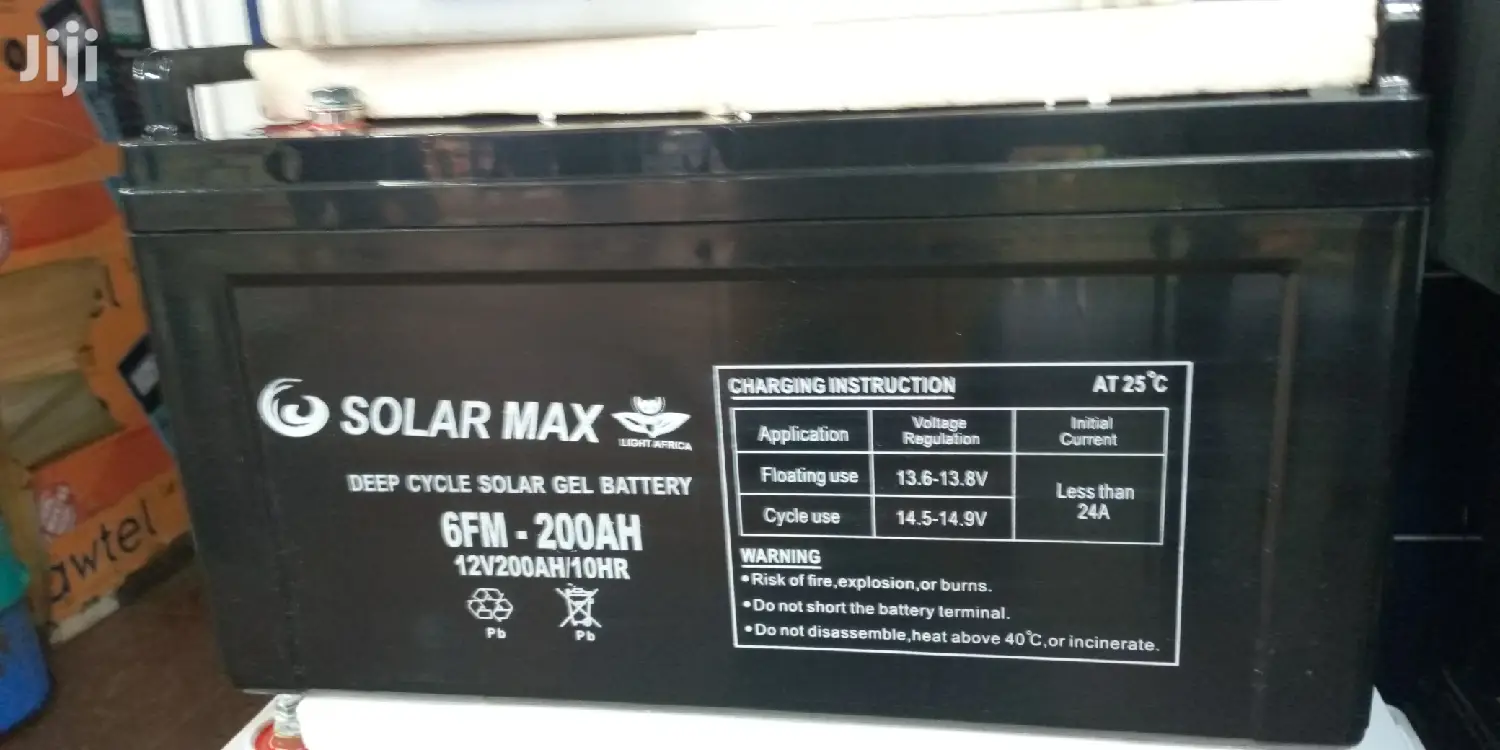 Solarmax Deep Cycle Gel Battery 200ah 6FM