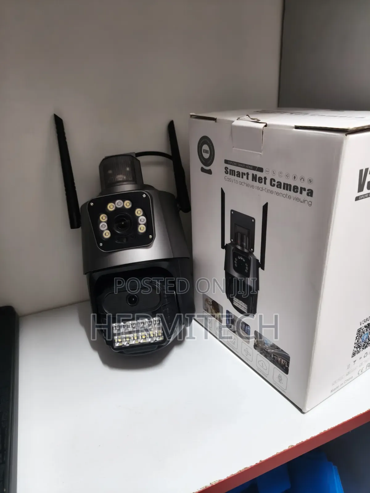Dual-Lens 2-Eyes CCTV Camera 4g Smart Electric Model Ethernet Cable