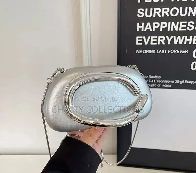 Silver Ladies Clutch Bags With Sling