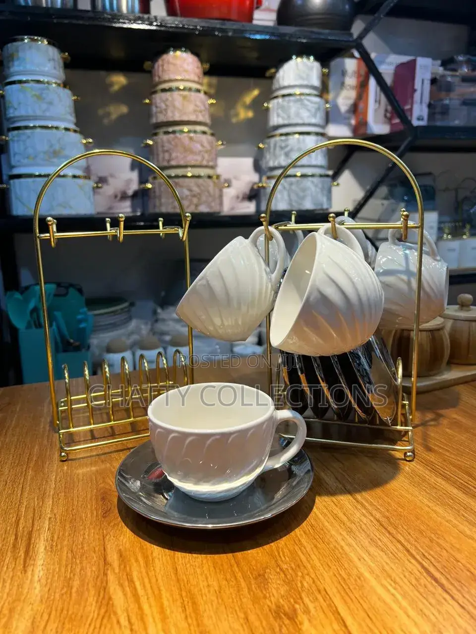 Gold Cup and Saucer Holder