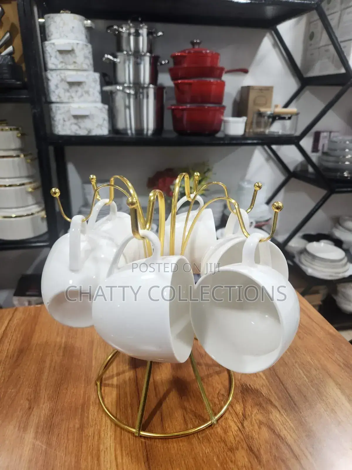 Simple Gold 6 Slot Cup Holder