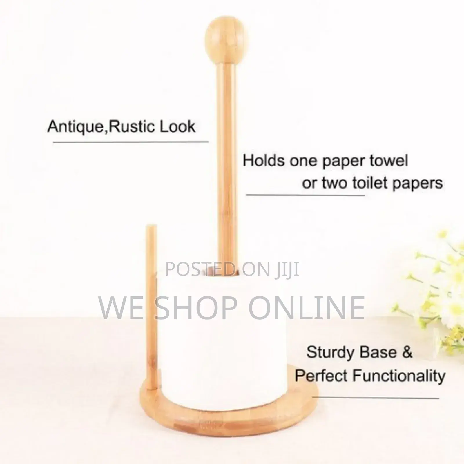 Bamboo Wood Tissue Holder