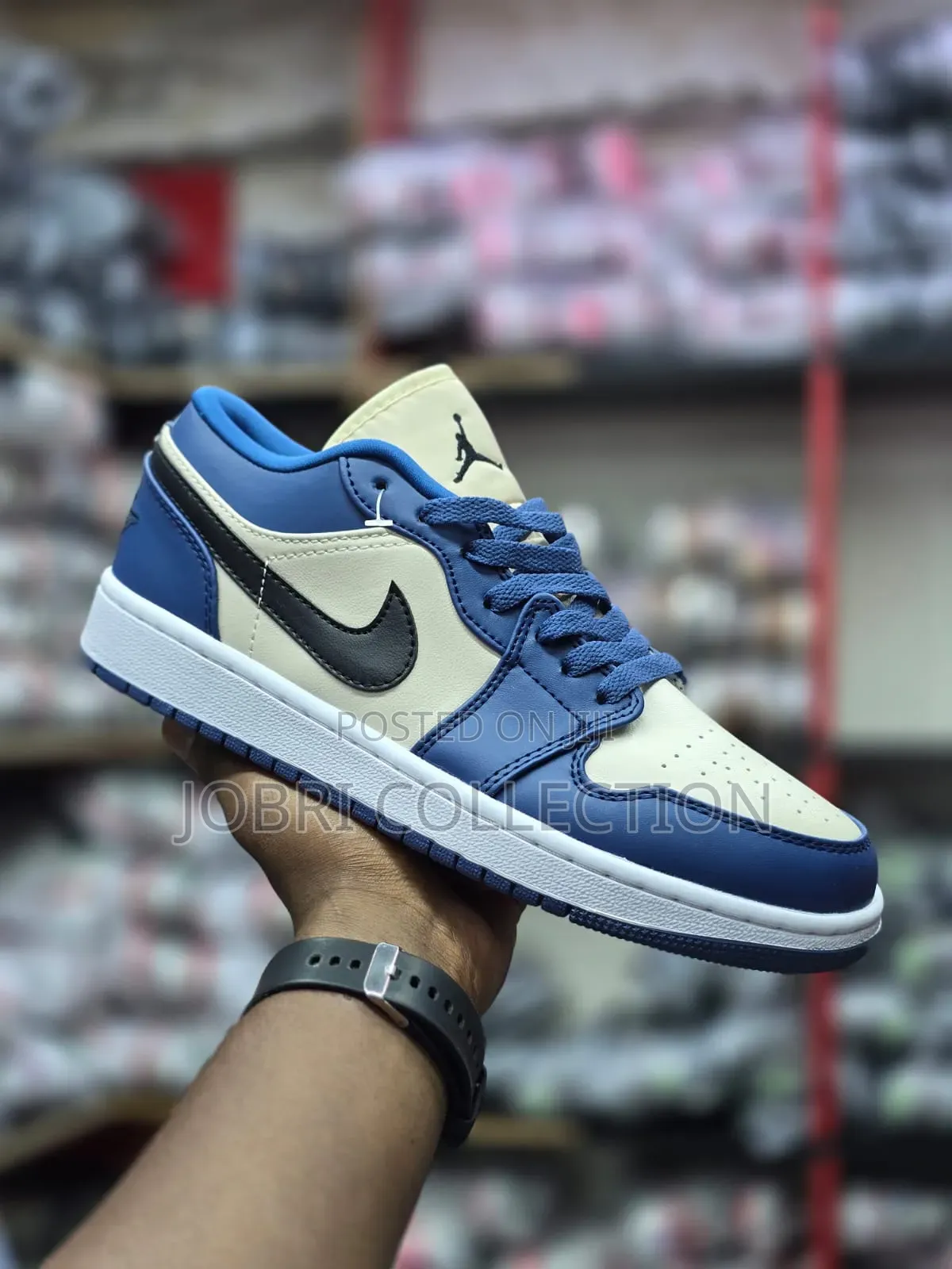 Designer Air Jordan One Low Blue College Grey Sneakers