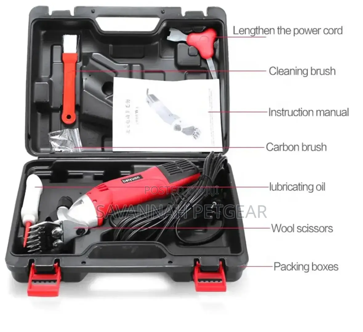 Professional Low Vibration Electric Sheep Clipper for Shearing Wool