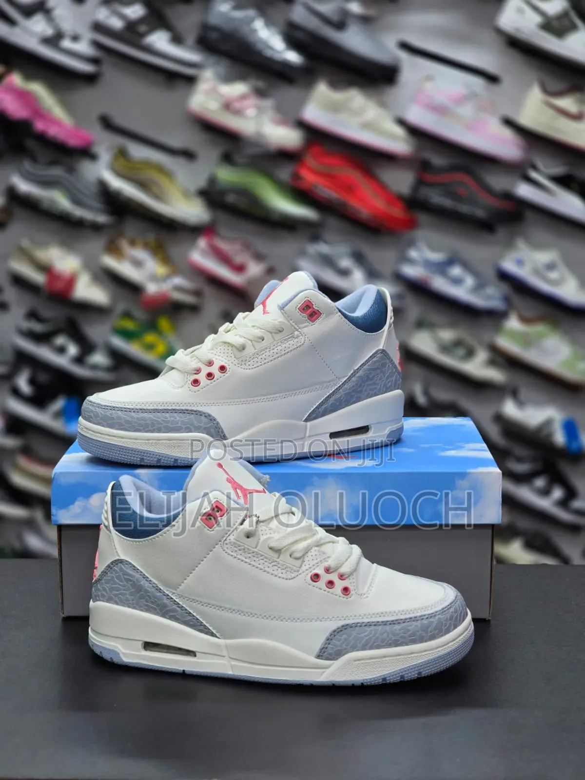 Nike Air Jordan 3 Retro Gs 'White Cobalt Bliss' Sneakers.