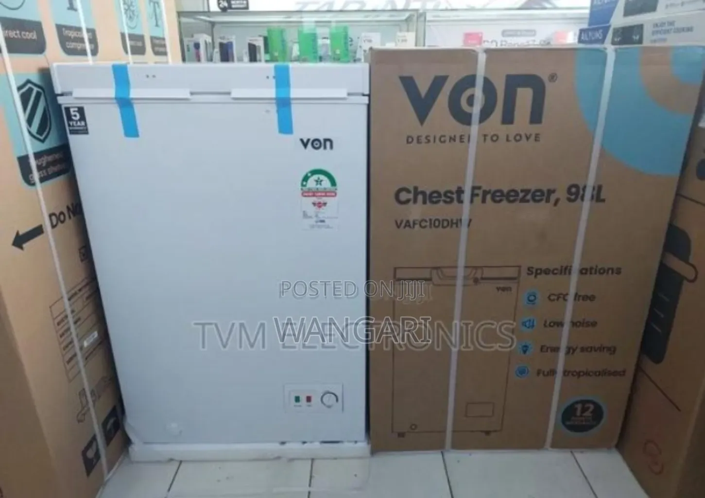 Semi Automatic Von 98l Freezer