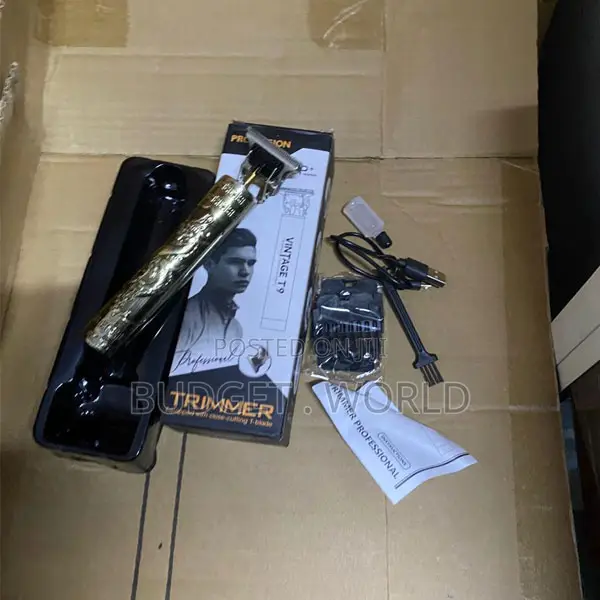 T9 Gold Hair Clipper – Stylish Beard Hair Grooming Tool