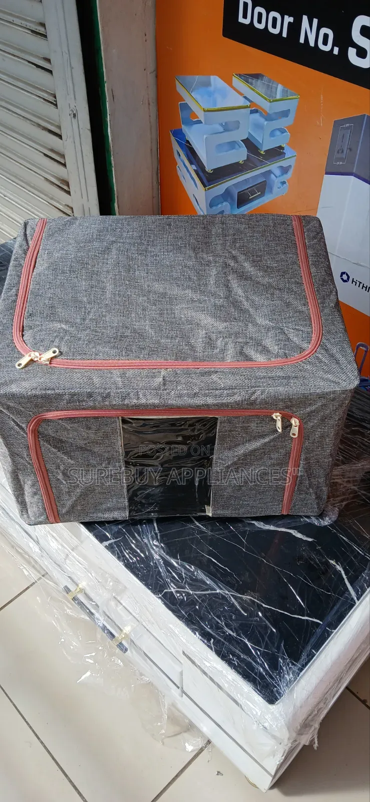 Multi-Purpose Fabric Storage Box With Zipper Closure