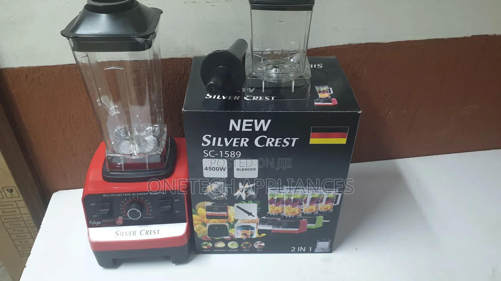 Silvercrest Commercial Blender 2 Jars — Powerful Blending Grinding
