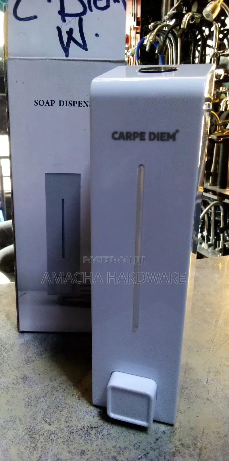 Carpe Diem White Soap Dispenser