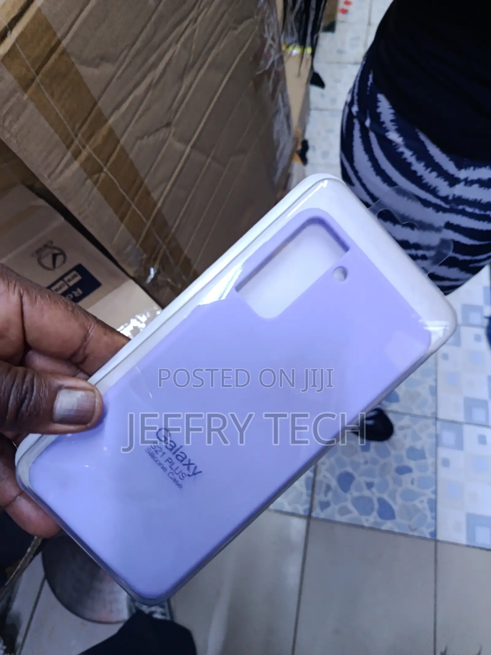Purple Samsung Galaxy S21 Plus Silicone Phone Case.