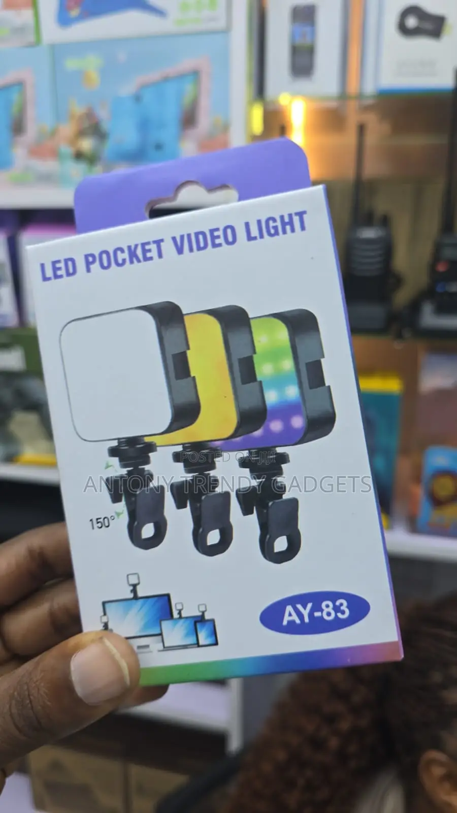Ay-83 Pocket RGB Video Light Rechargeable Clip Light