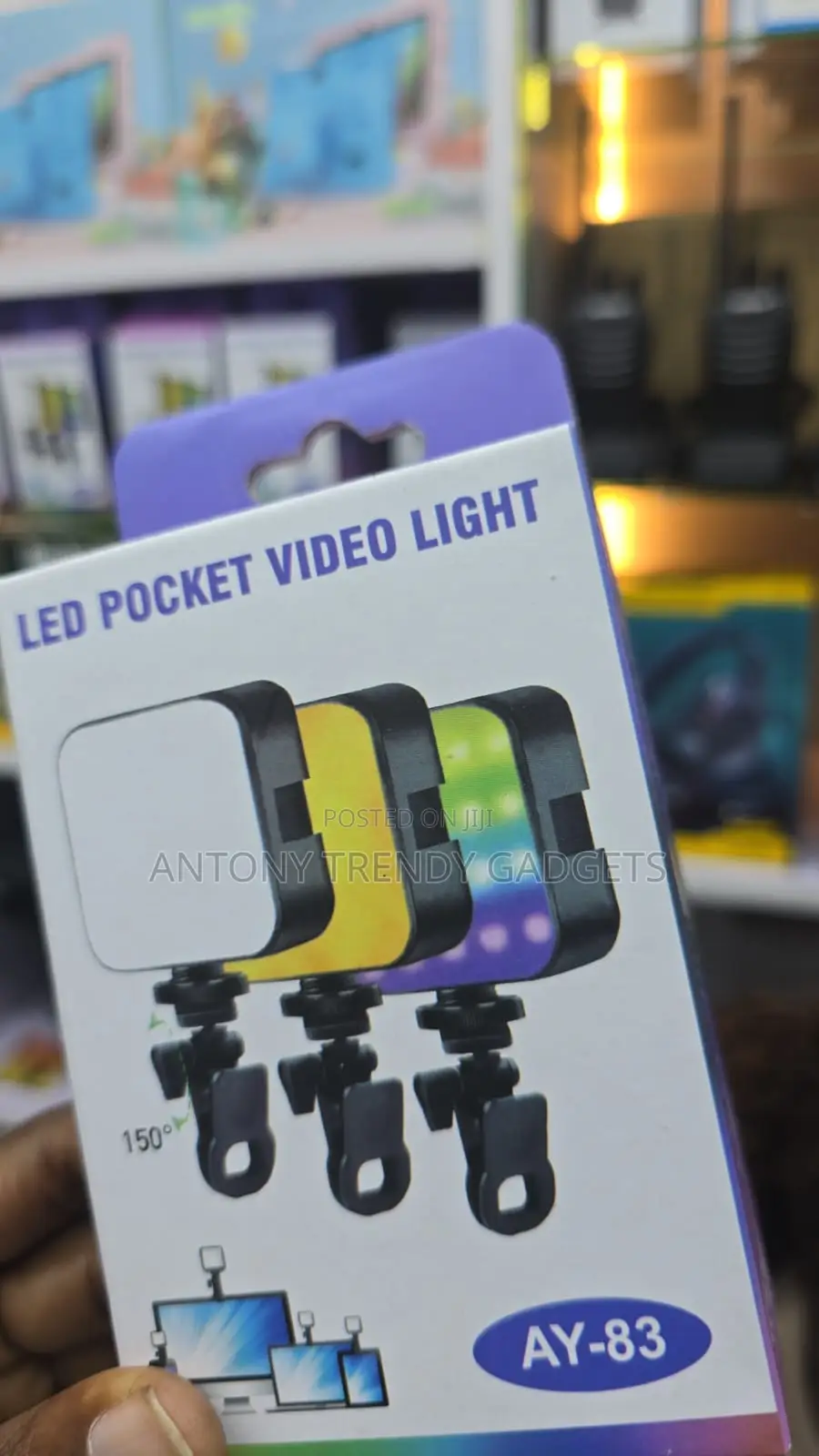 Ay-83 Led Pocket Video Light, Rechargeable Clip Light