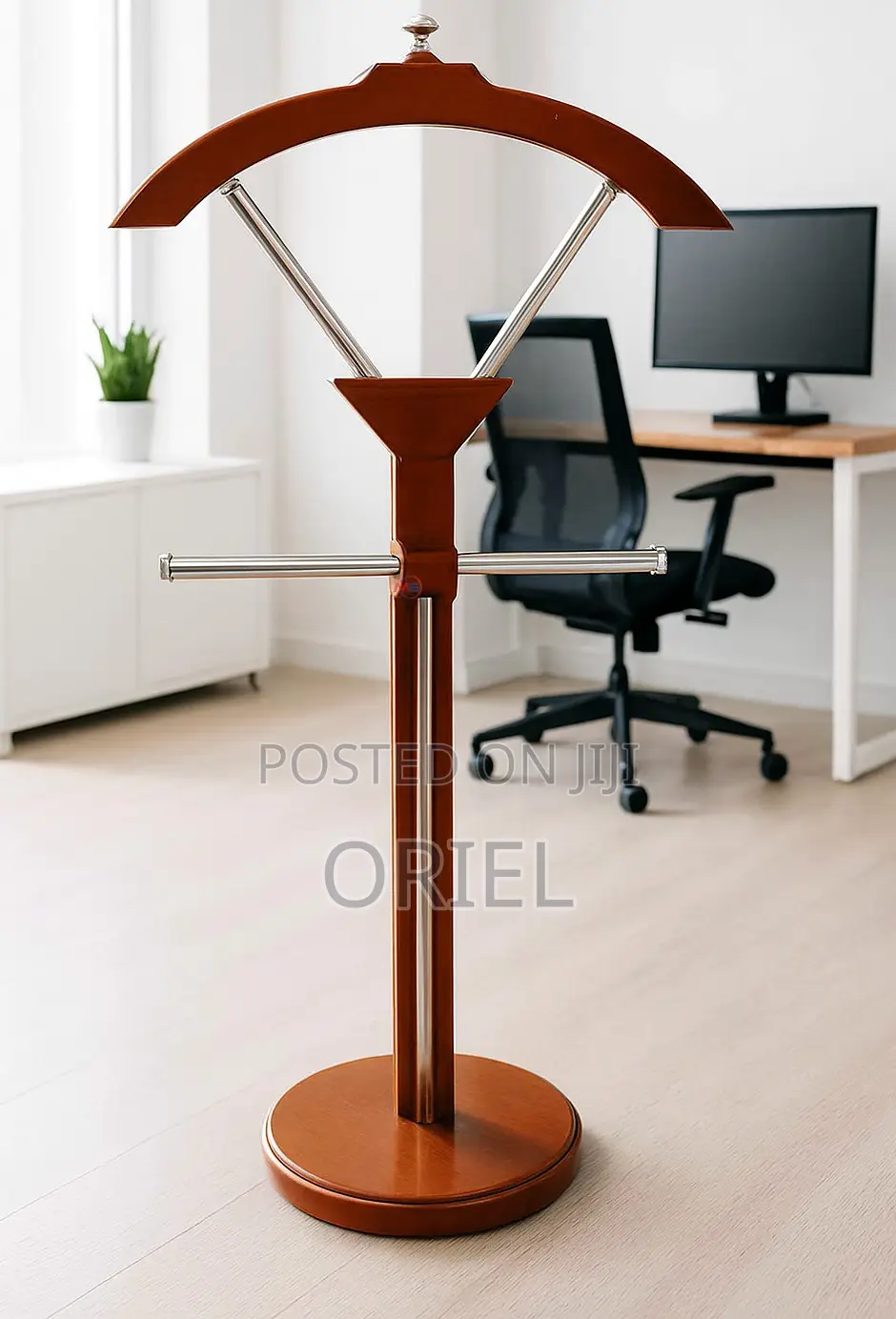 Office Coat Hanger : Classic Mahogany Office Coat Hanger