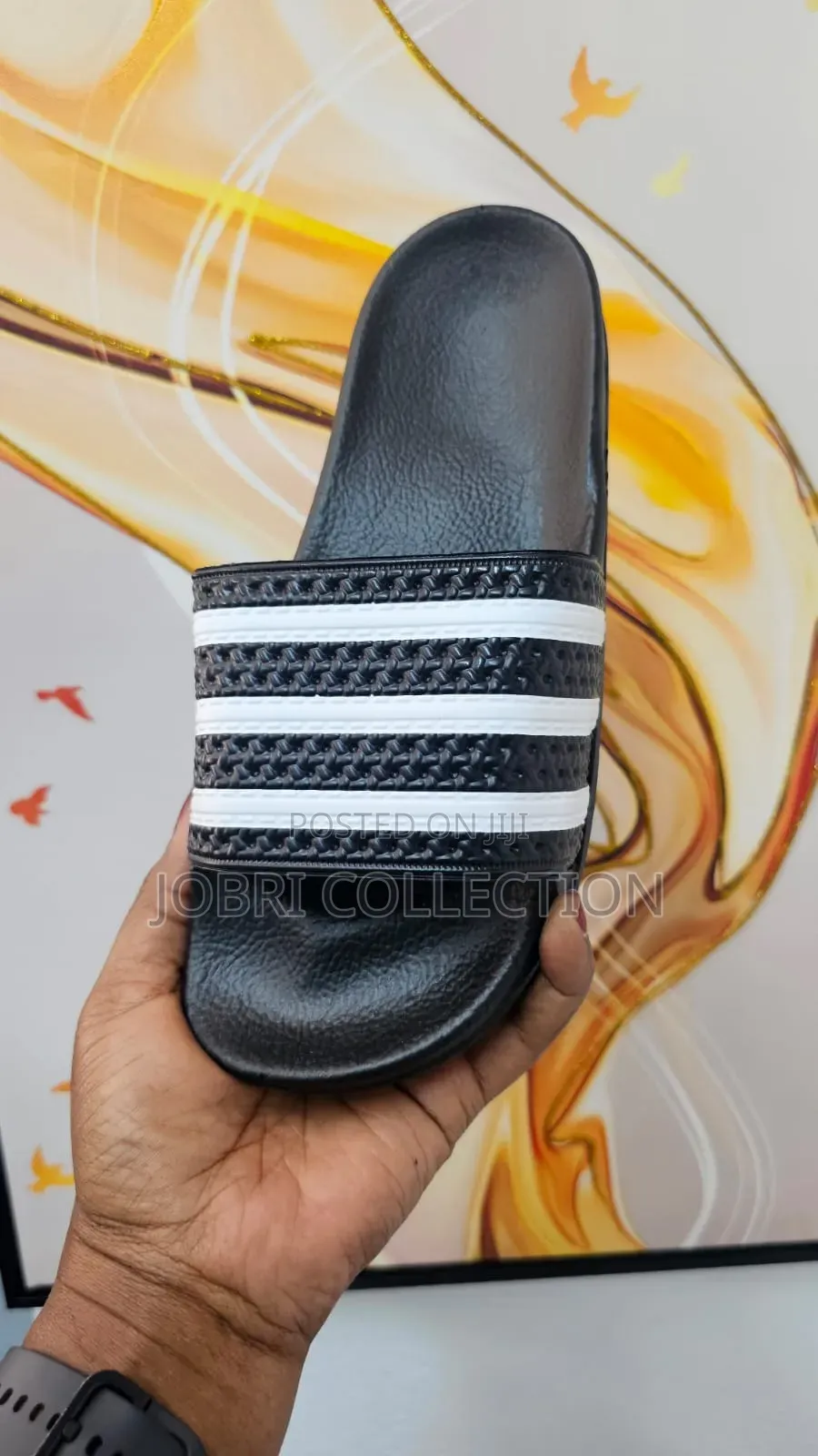 Black Adidas Rubber Slides