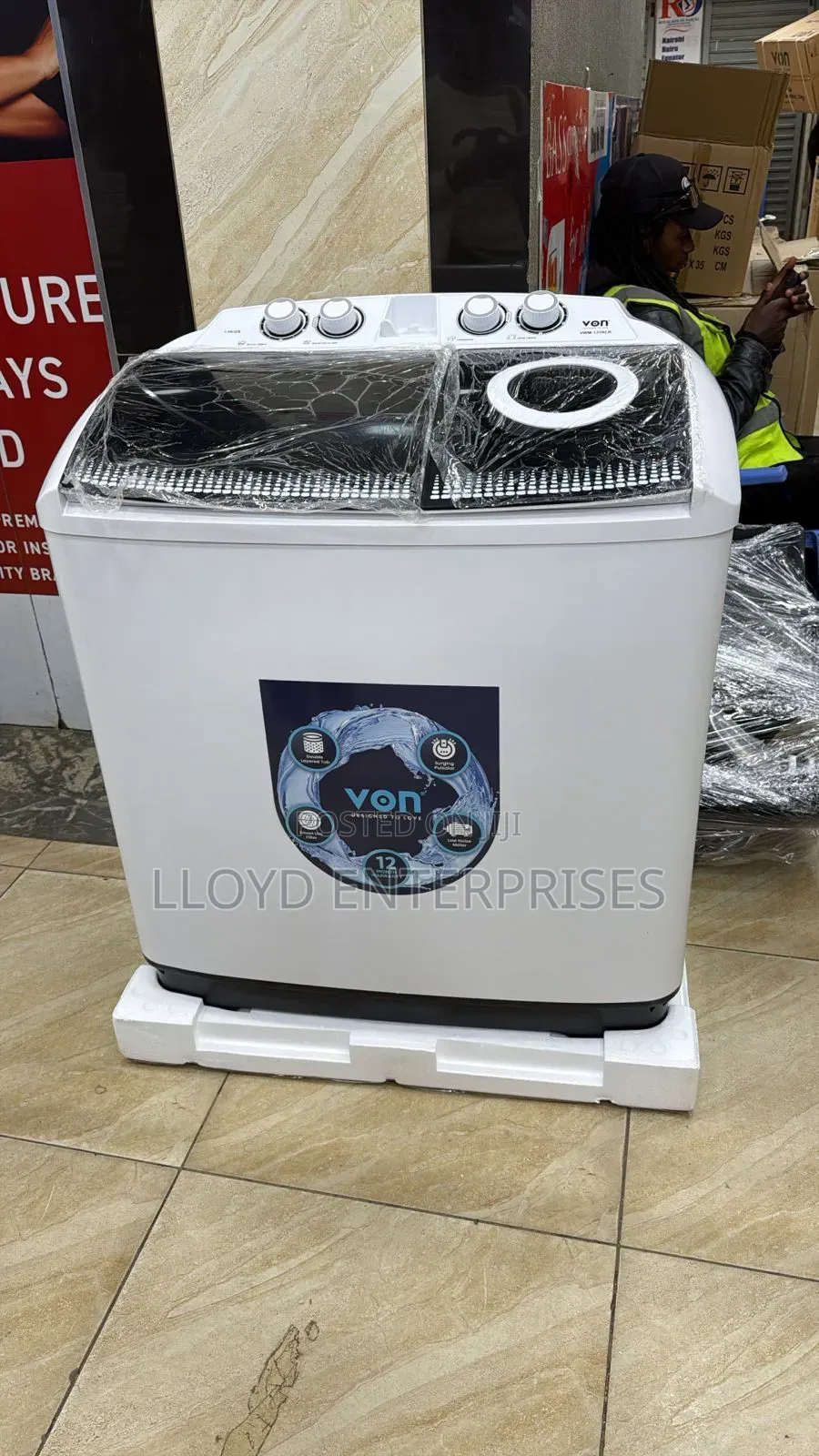 13kg Twin Tub Von Washing Machine