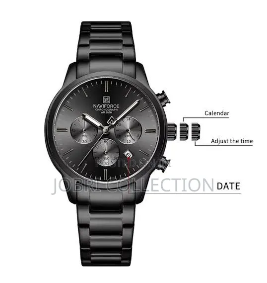 Black Straps Naviforce Chronograph Gents Wrist Watch