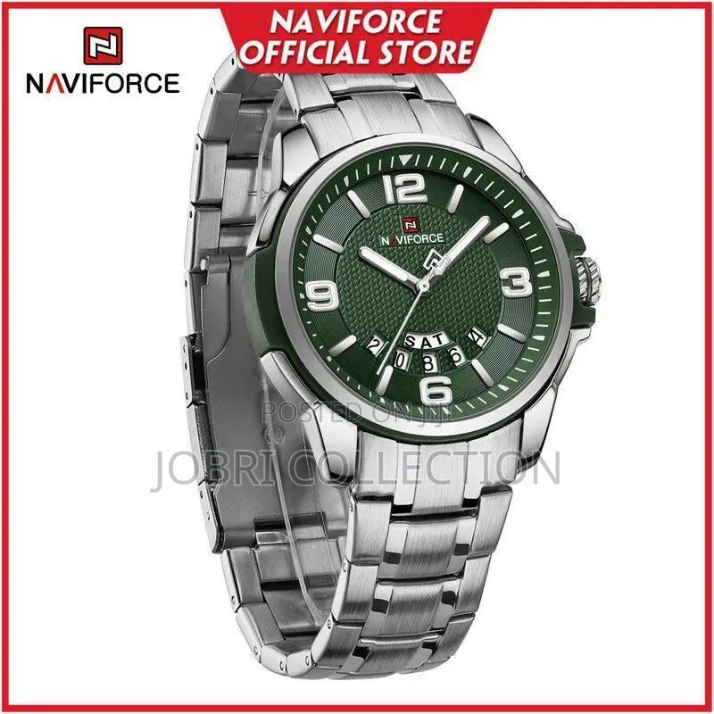 Green Face Gents Naviforce Wrist Watch