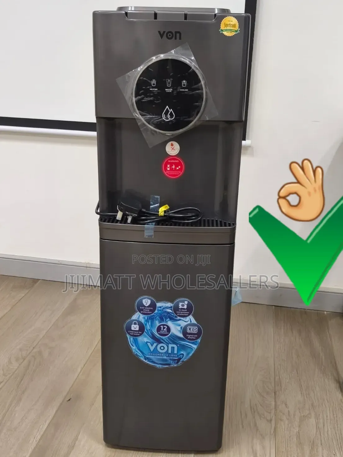 Von Bottom Load Water Dispenser 3tap (Ec) Model No. Vde-305cls.