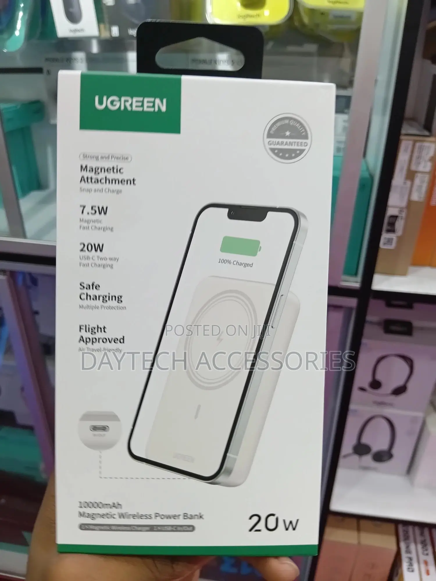 Ugreen Pb561 25208 10000mah Mini Magnetic Wireless 20w Power Bank.