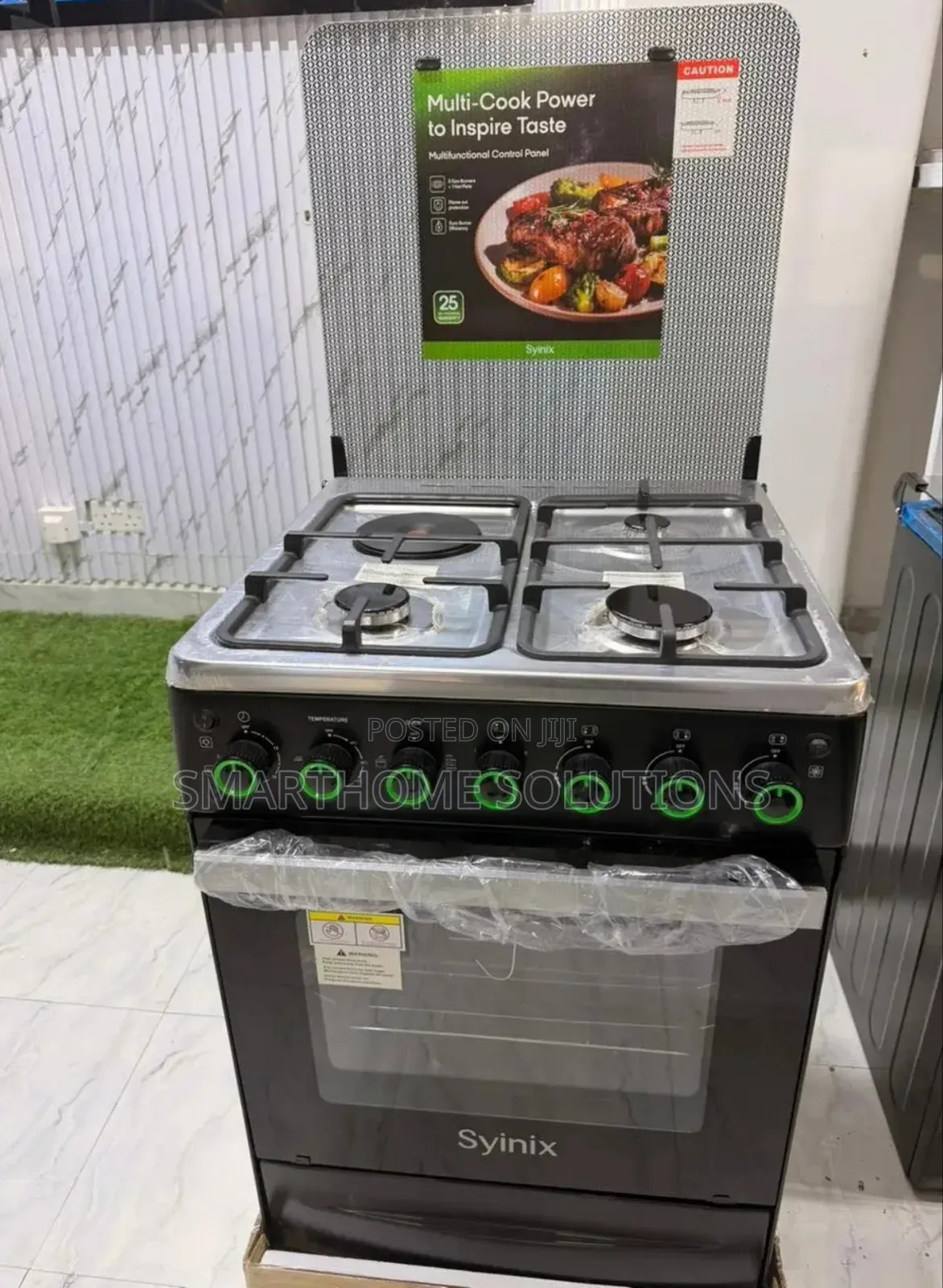 60by60 Syinix 3+1 Standing Cooker With Electric Oven ,Timer,Light