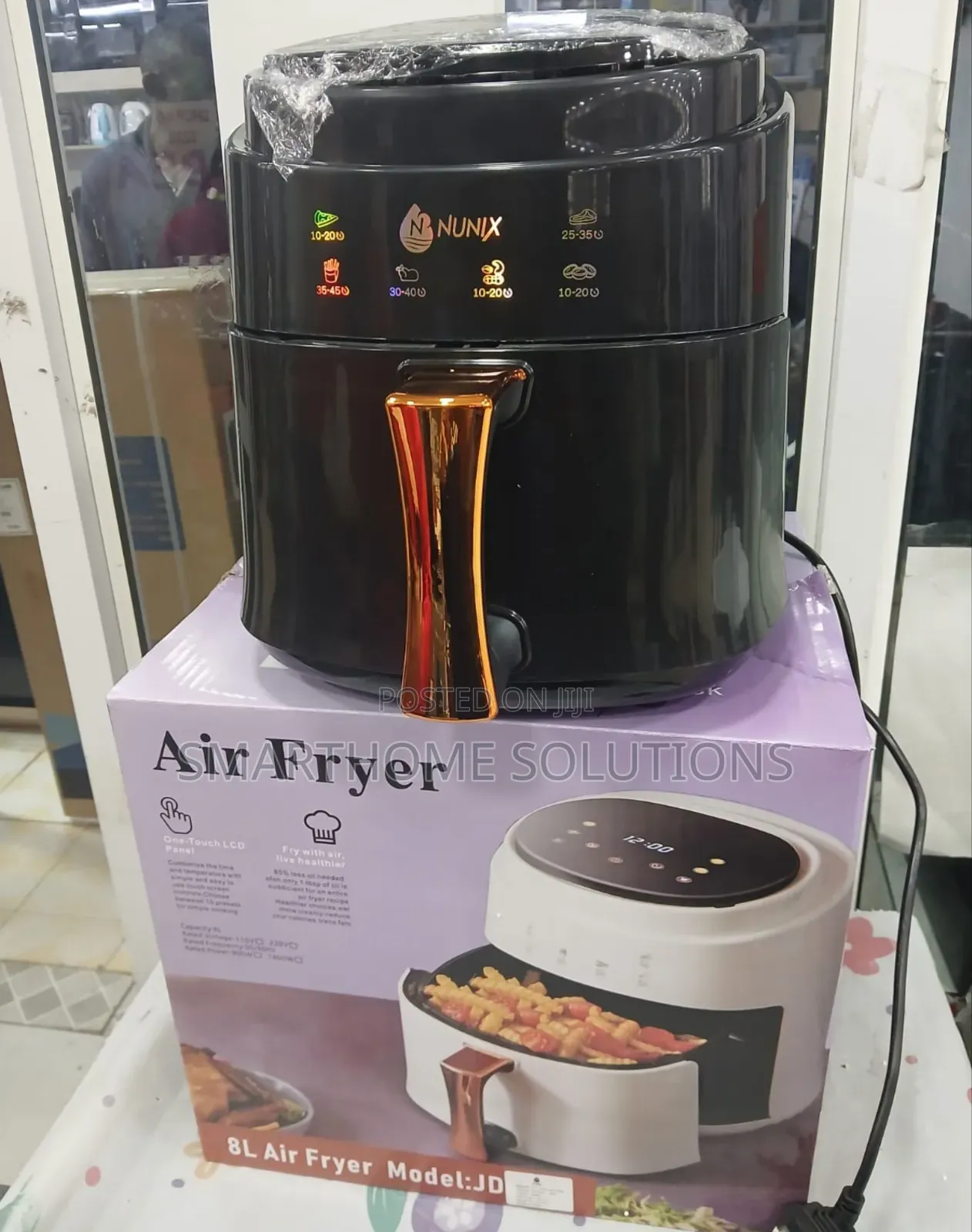 Nunix 8l Digital Air Fryer Oil Free Rapid Air Technology Touch Screen