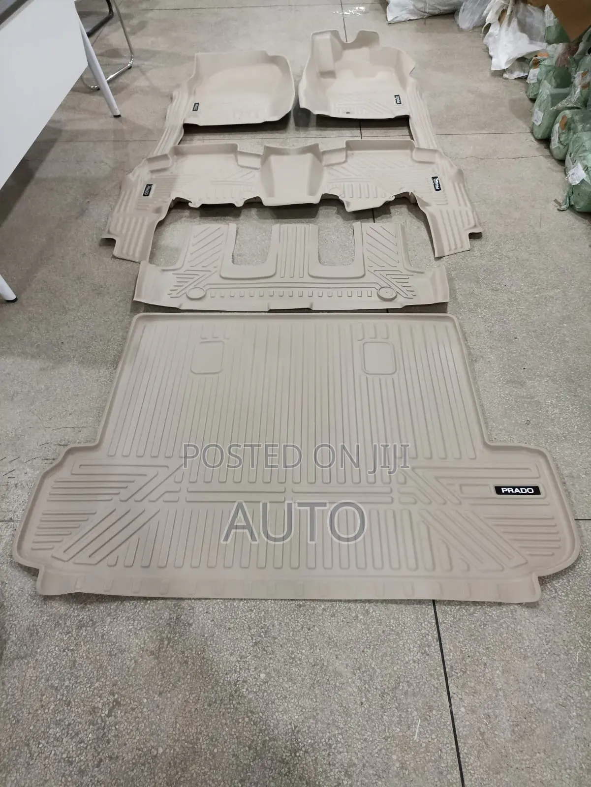 Toyota Land Cruiser Prado Fj150 5d Floor Mats+Boot Mat –Full Set Beige