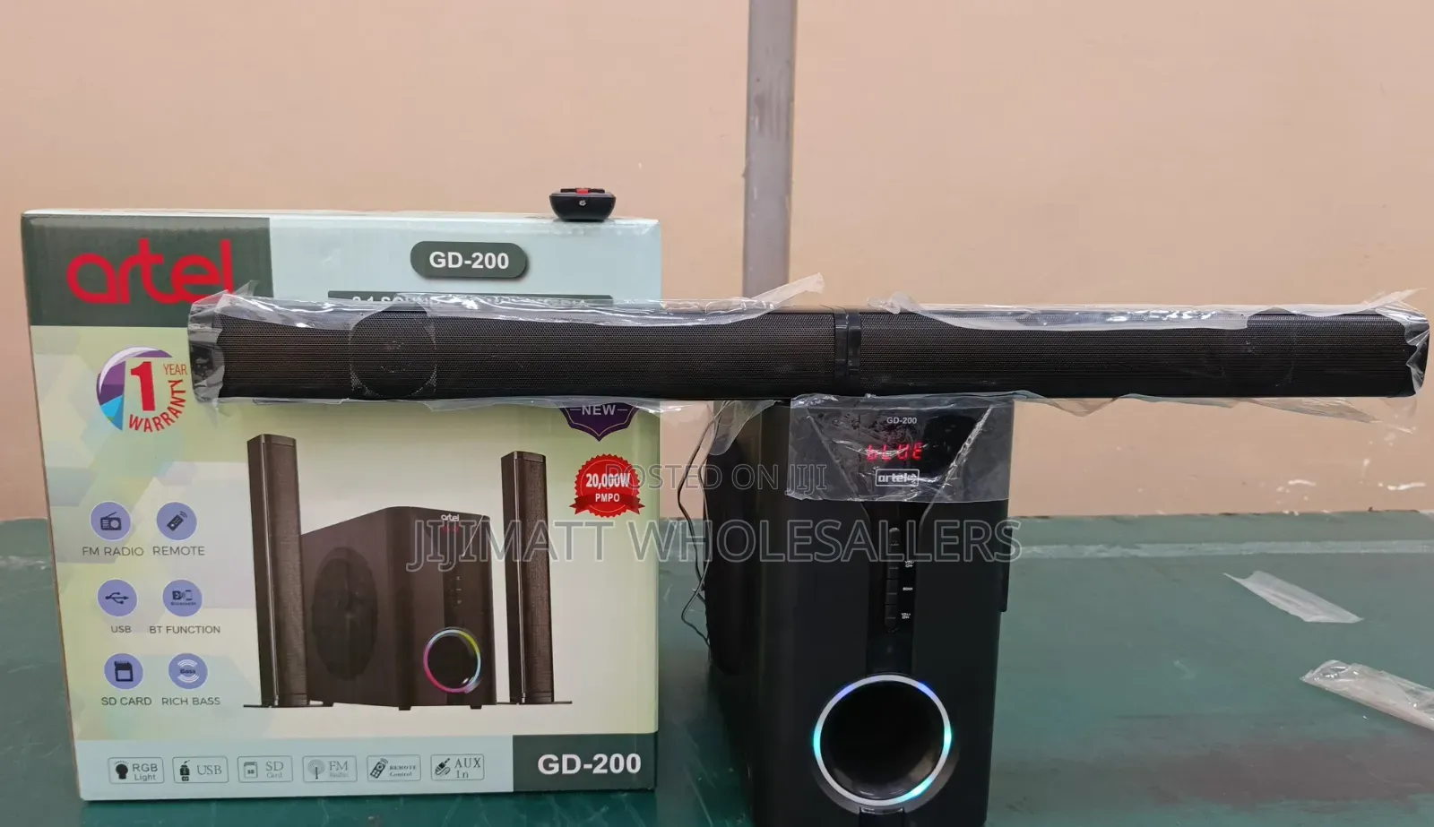 2.1ch Artel Sub Woofer System Bt/Usb/Fm Tall Boy(Model of V527)