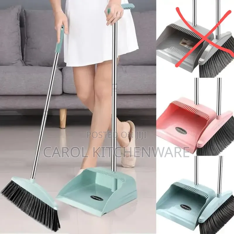 2 In 1 Broom And Dustpan Cleaning Set