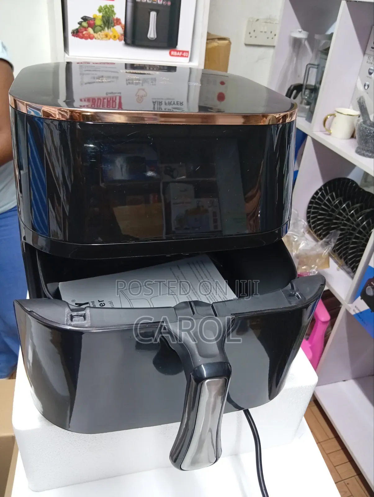 Panel One Touch Air Fryer Redberry