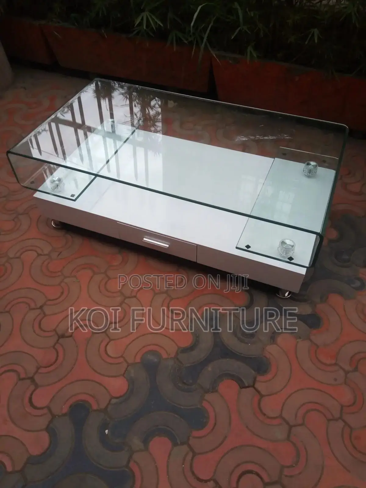 Coffee Tables; Transparent Home Offic Coffee Table With Glass Top
